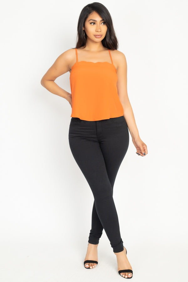 Scallop Opening Cami Top