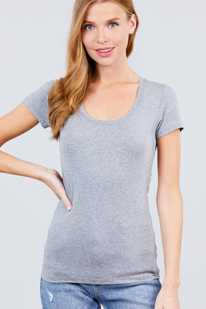 Short Sleeve Scoop Neck Tee