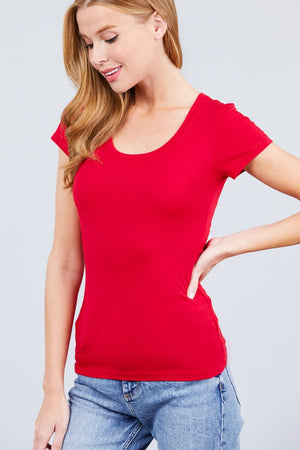 Short Sleeve Scoop Neck Tee