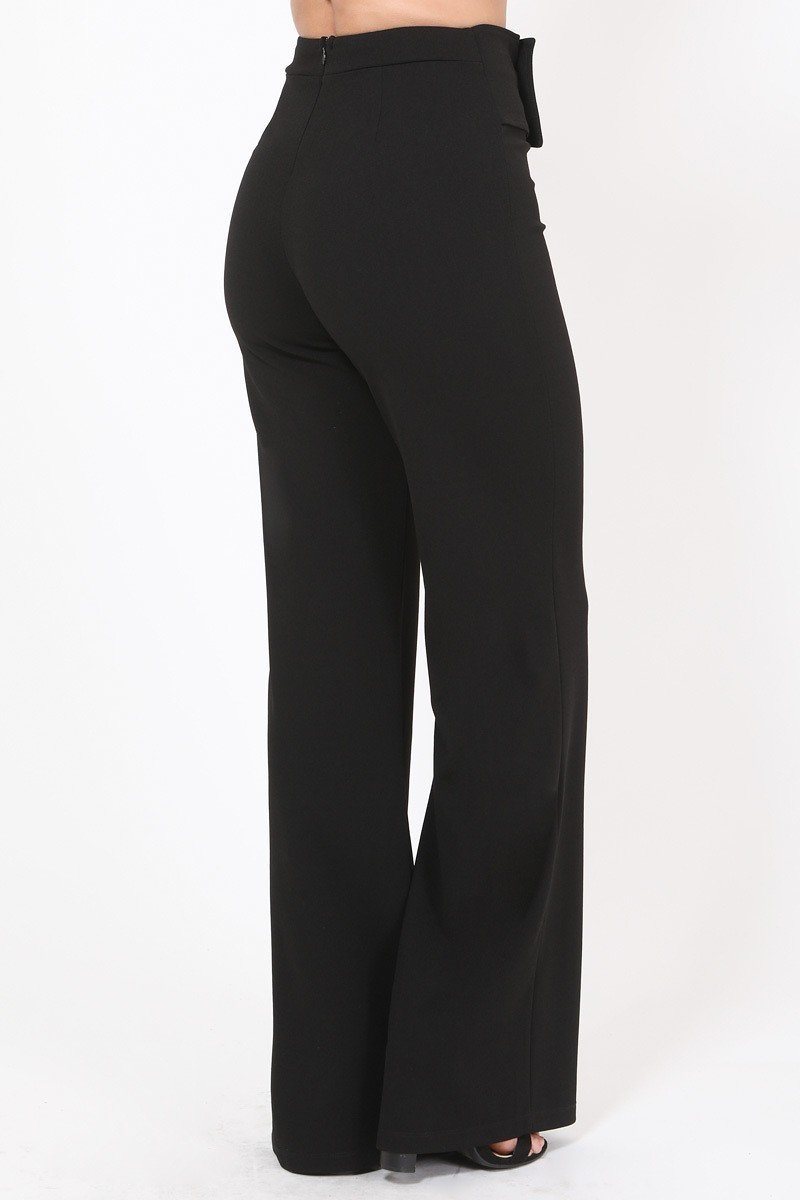 Oversized Button Front Detail Pants