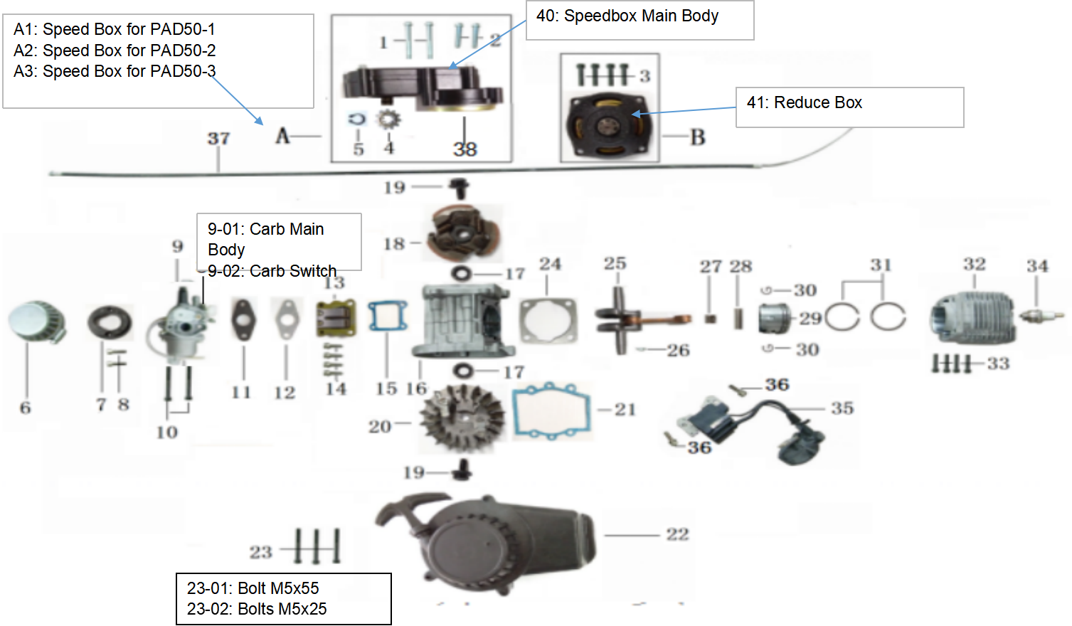 syx moto 50cc engine