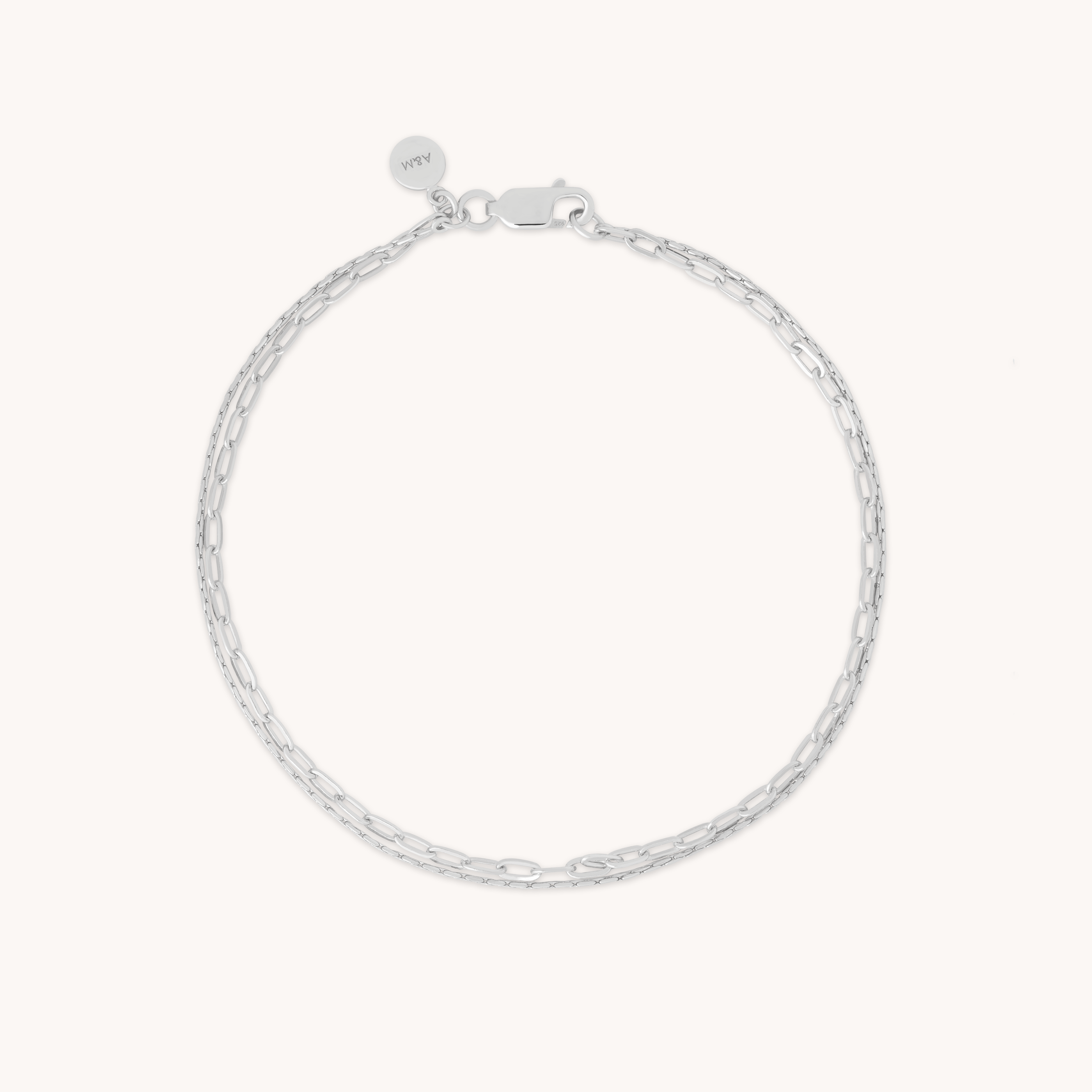 Double Chain Silver Bracelet | Astrid & Miyu Bracelets