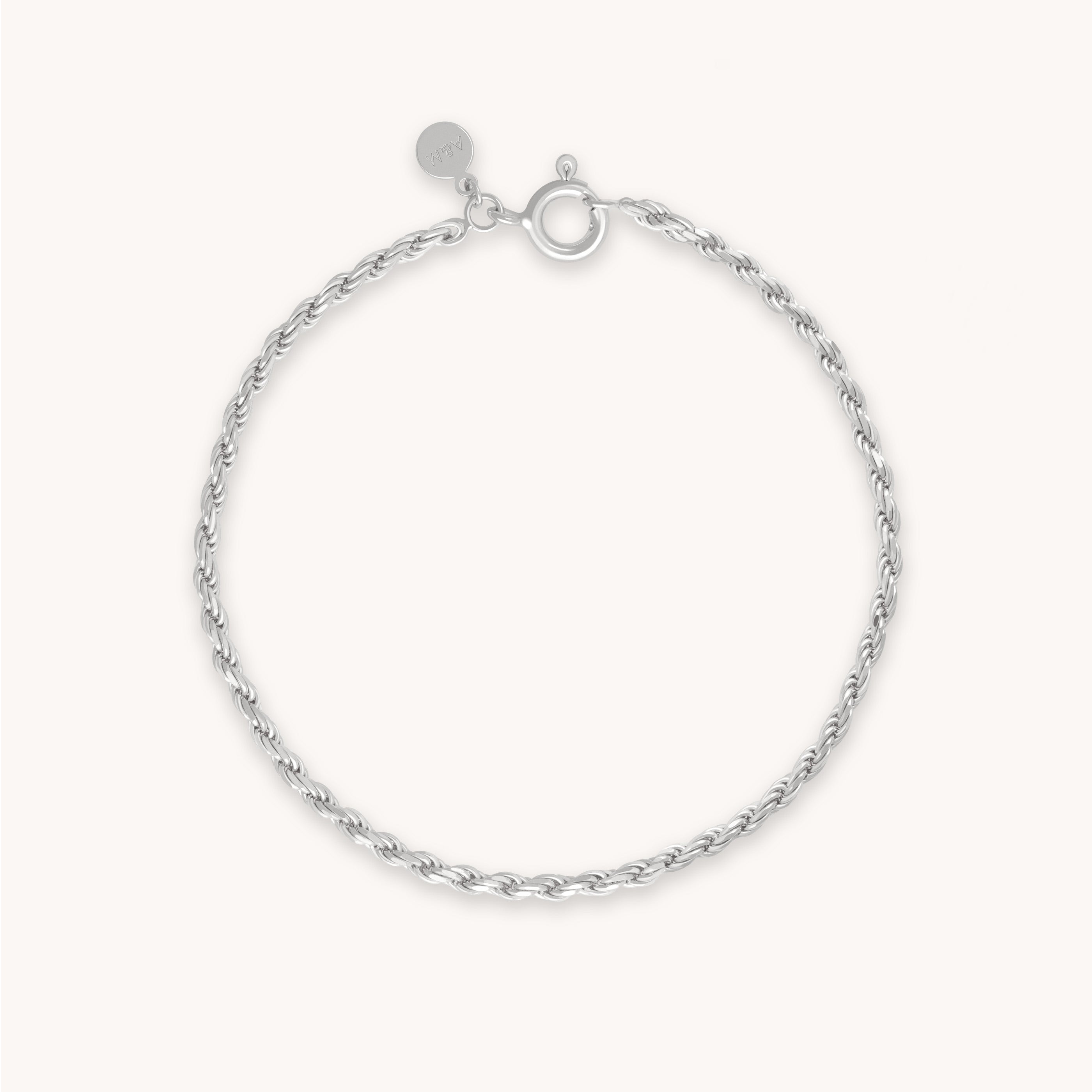 Silver Rope Chain Bracelet | Astrid & Miyu Bracelets