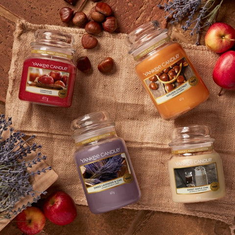 yankee candle autunno dried lavender oak golden chestnut ciderhouse sweet maple chai prezzo prezzi costo novità
