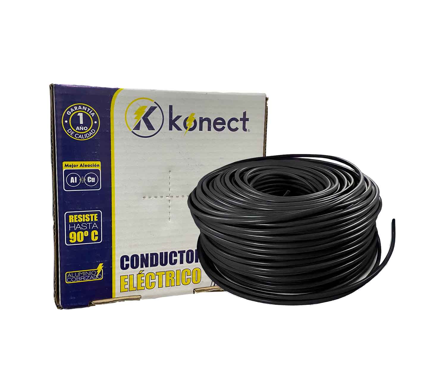 Hombre rico Accor Competencia Cable Electrico Cca Calibre 8 Negro Rollo 100m Konect – Ferreabasto