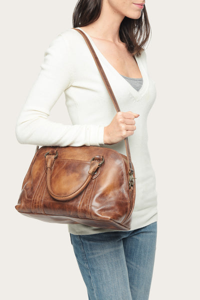 frye leather melissa satchel handbag