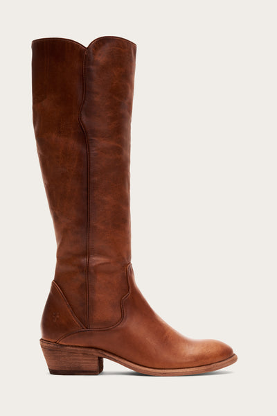 tall wide calf leather boots