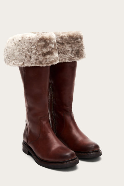 frye shearling lined boots