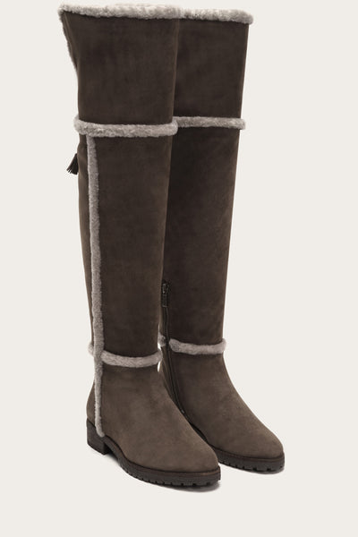 frye tamara shearling over the knee boots
