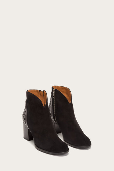 frye nova overlay suede bootie