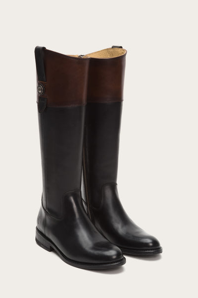 frye jayden button tall black