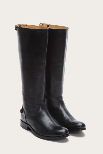frye melissa button back zip leather boot