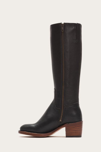 frye addison tall zip black