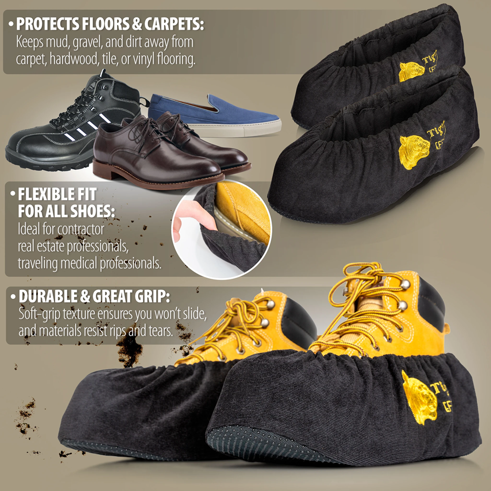 Reusable Indoor Shoe Covers with 