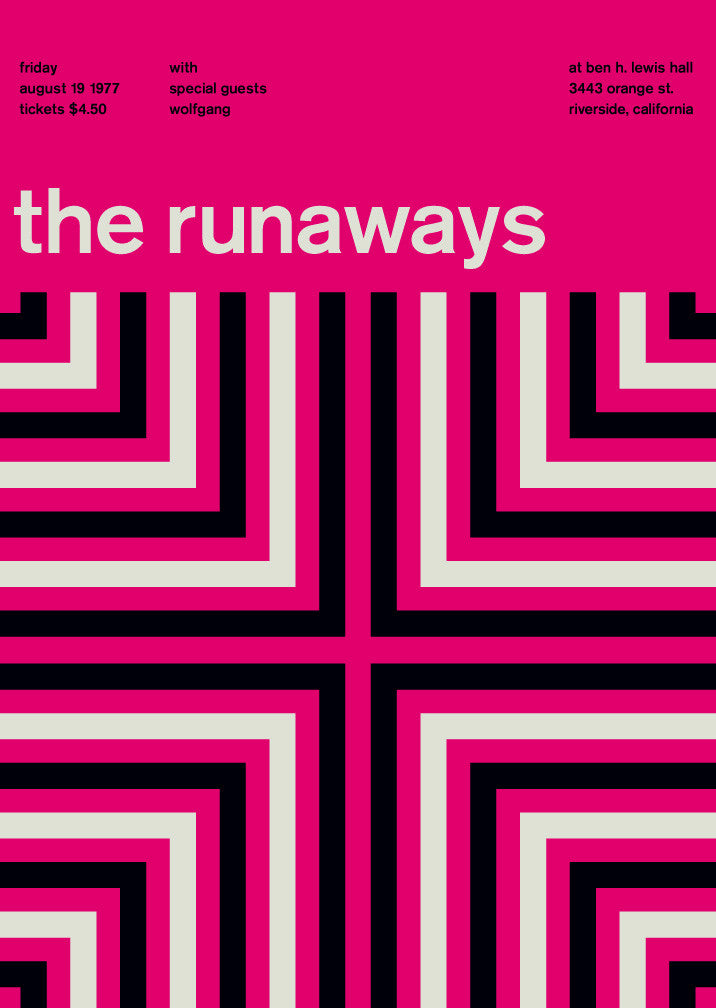 the runaways at ben lewis hall, 1977