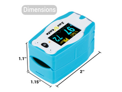 Dimensions for zacurate children pulse oximeter