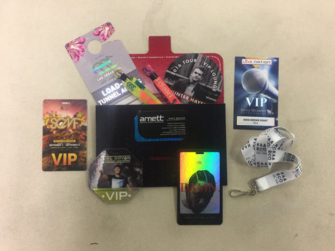 vip wristbands sticky passes parking passes laminates lanyards