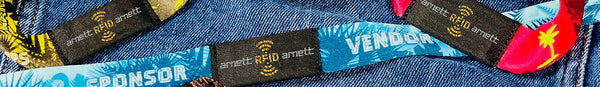 RFID cloth wristbands with barrel lock