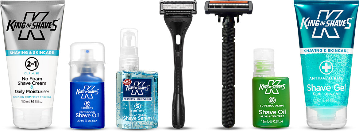 King of Shaves razors and shave preps 