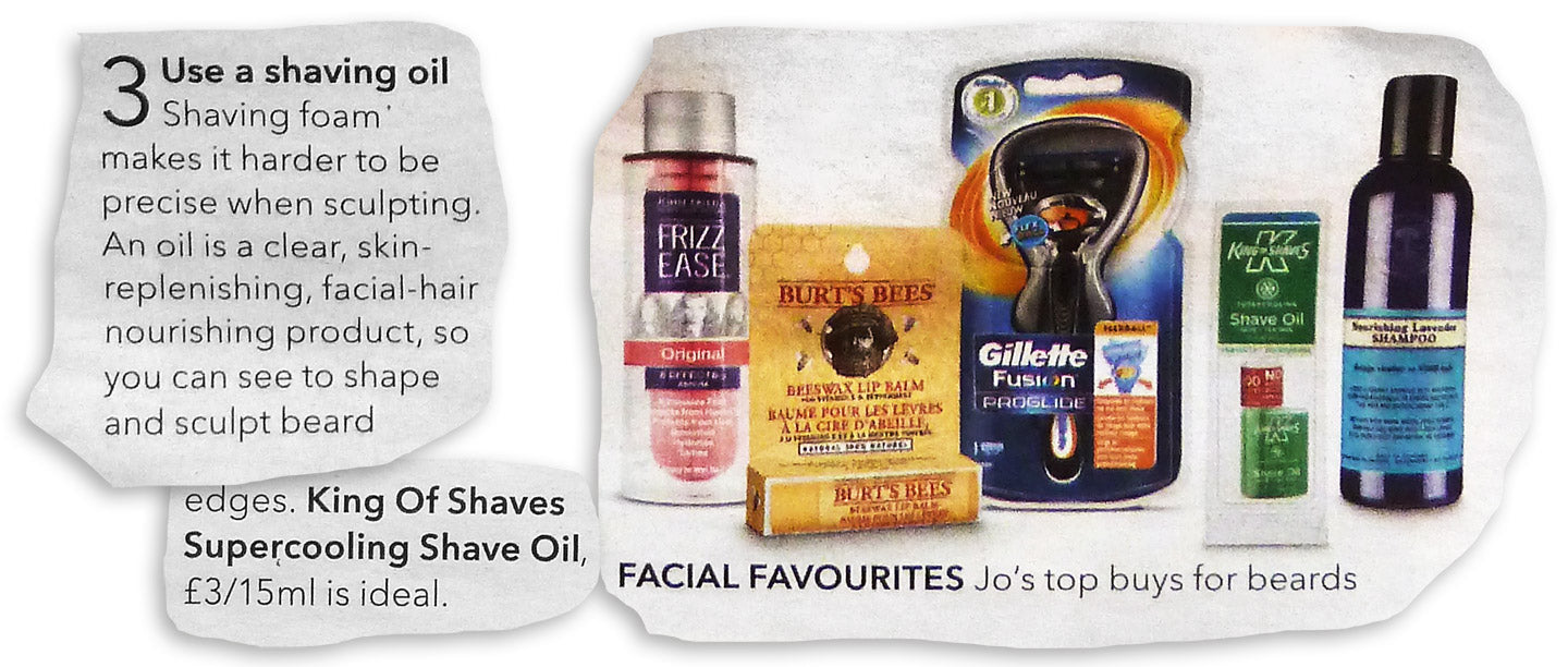 King of Shaves SuperCooling Shave Oil is recommended
