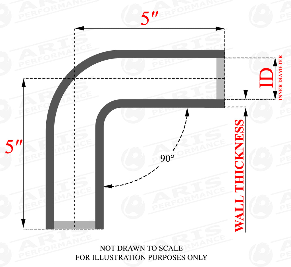 short elbow hose size chart