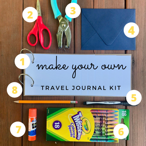 step book travel journal kit