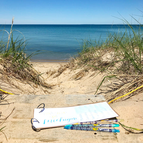 travel journal at the beach