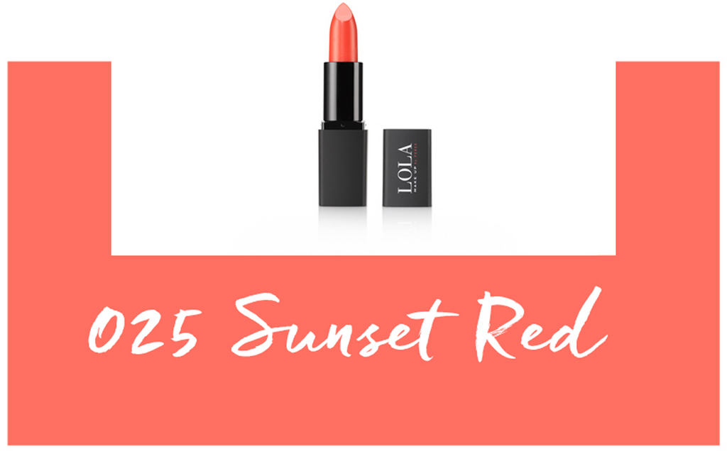 Lola make up ultra shine lipstick 025 sunset red 