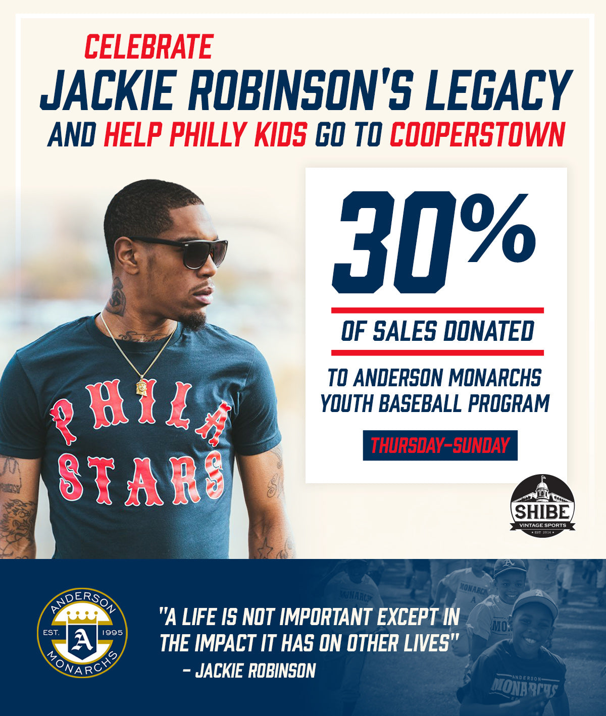 Celebrate Jackie Robinson - Support Philly Youth - Shibe Vintage