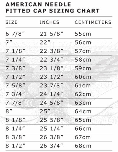 Youth Flex Fit Hat Size Chart