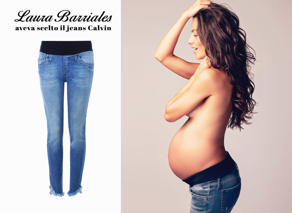Laura Barriales jeans Premaman fascia elastica