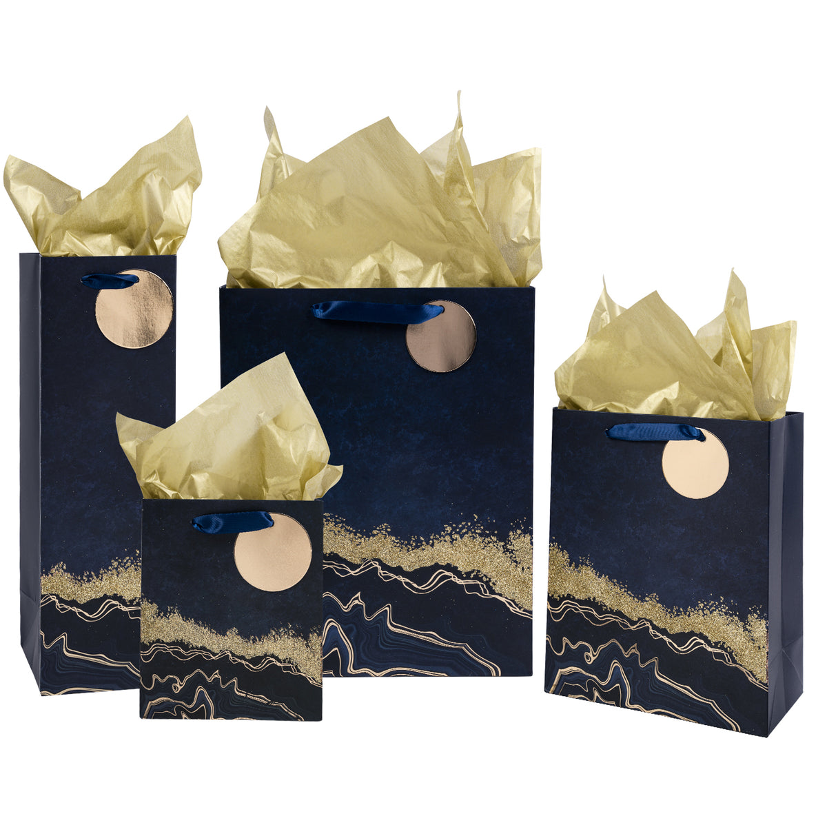 6” x 9” Blue Trellis Paper Gift Bag #GIFTBAG4 