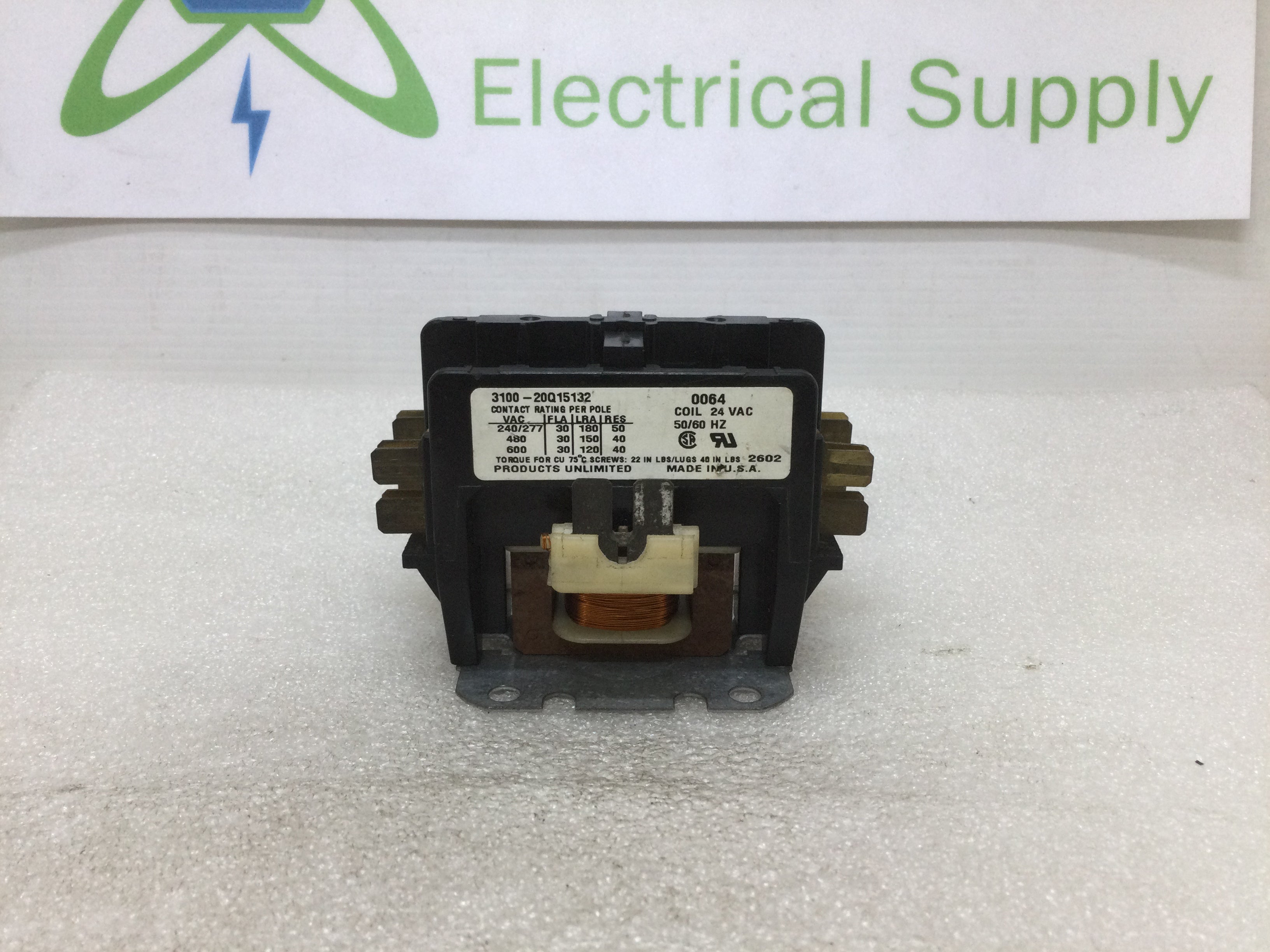 TSC Products Unlimited 3100-30T1628TW HN53HE122 50 FLA 120 VAC Coil Contactor 
