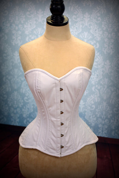 Cotton Made To Measures Overbust Authentic Corset With Long Hip Line Corsettery Authentic 8873