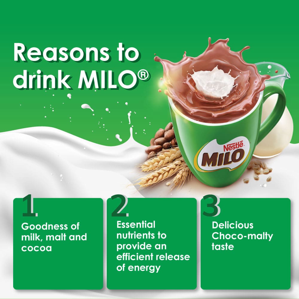 Nestle Milo 3 In 1 Malt Chocolate Mix Healthy Energy Beverage My Coffee Stix