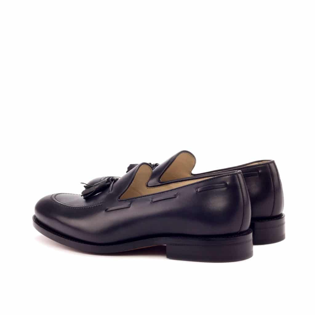 black painted loafers