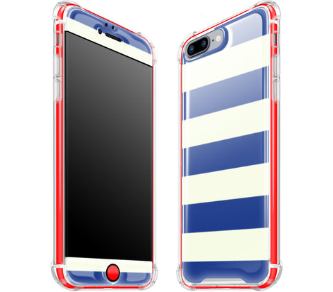 Nautical Striped / Neon Red <br>iPhone 7/8 PLUS - Glow Gel case combo