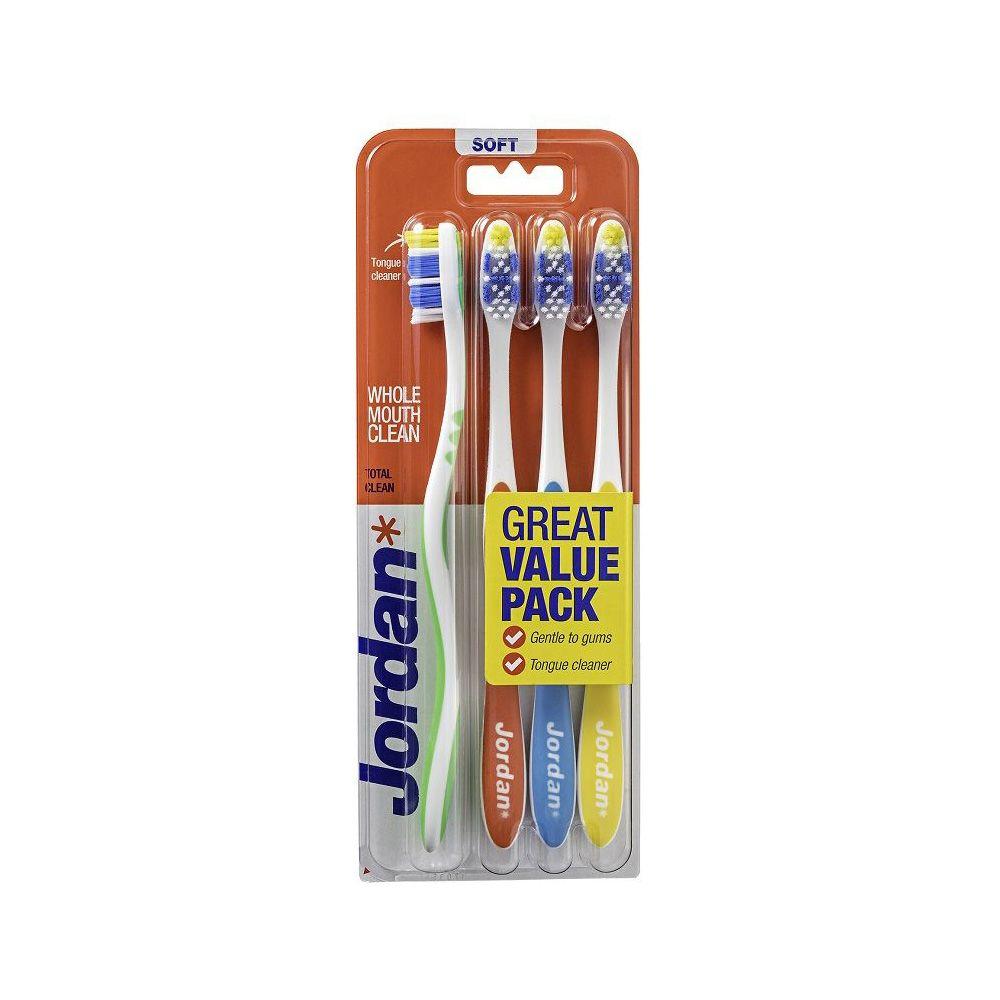 Suri Stikke ud kuffert Jordan Tooth Brush Total Clean Soft - (Pack of 4 Pieces x 3 Packs) –  Billjumla.com