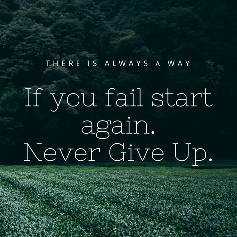 If you fill start again.  Never give up.