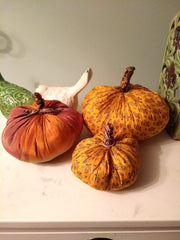 3 fabric pumpkins