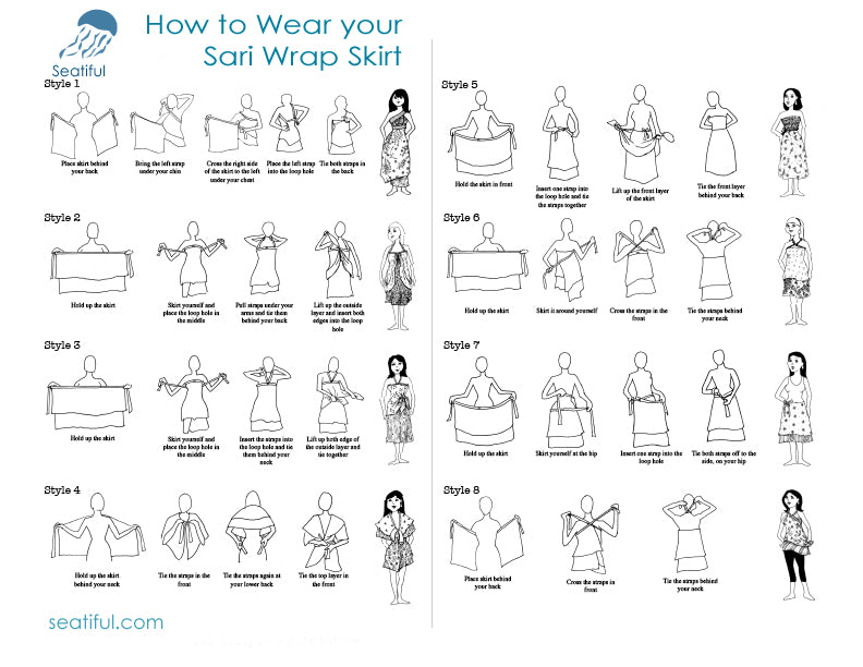 How to wear a sari wrap skirt