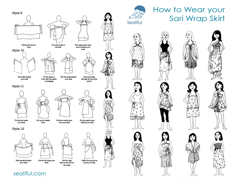 How to wear a sari wrap skirt part 2