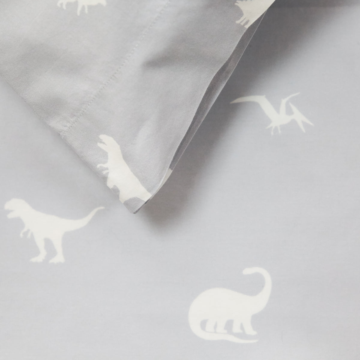 grey dinosaur bedding