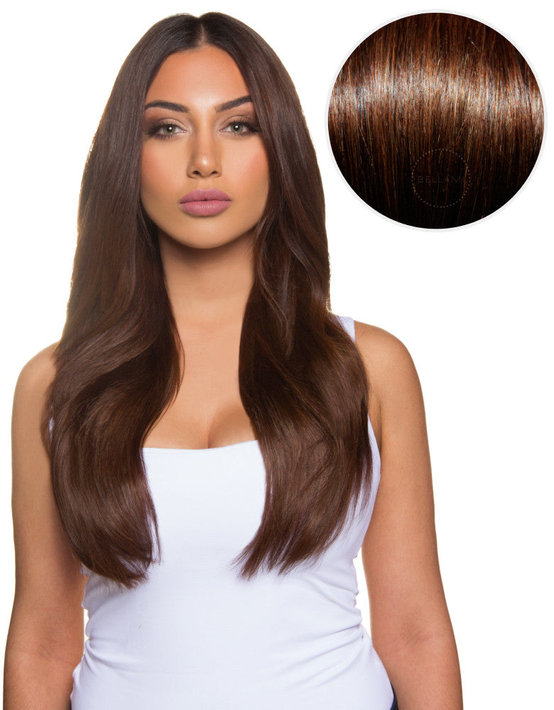 Piccolina 120g 18" Chocolate Brown (4) by Clip-In Hair Extensions