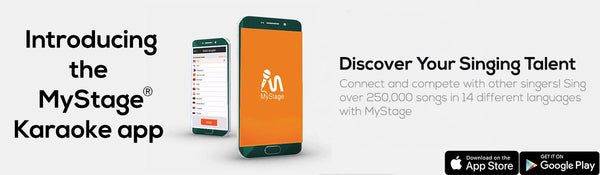 MyStage Karaoke app with karaoke songs available in Tagalog, Ilocano, Hindi, and more