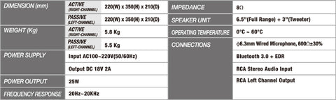 MagicSing KP650 Size Dimension Specs