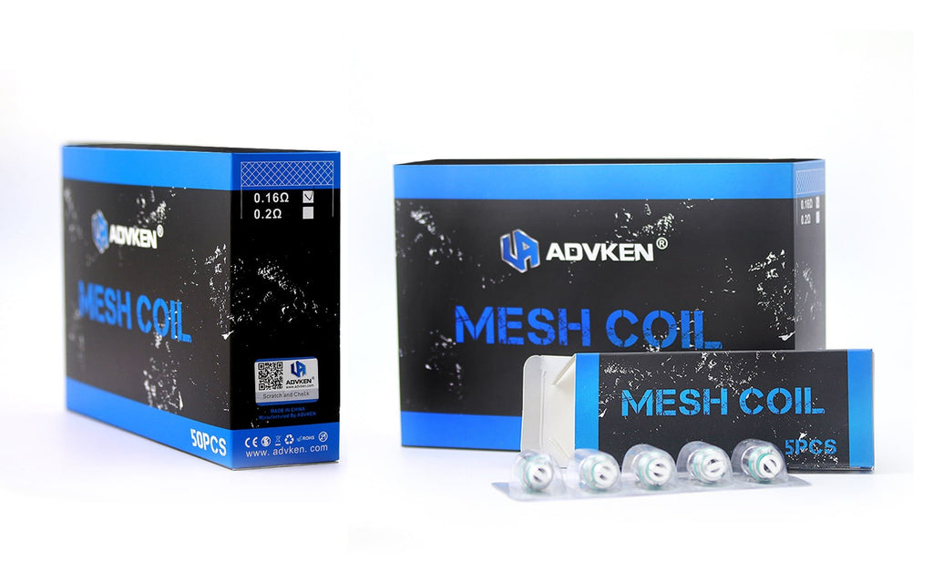 Advken Replacement 0.16ohm / 0.2ohm Mesh Coil Head 5PCs