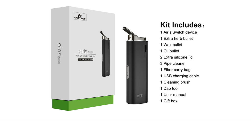 Airistech Switch Vapor Package contents