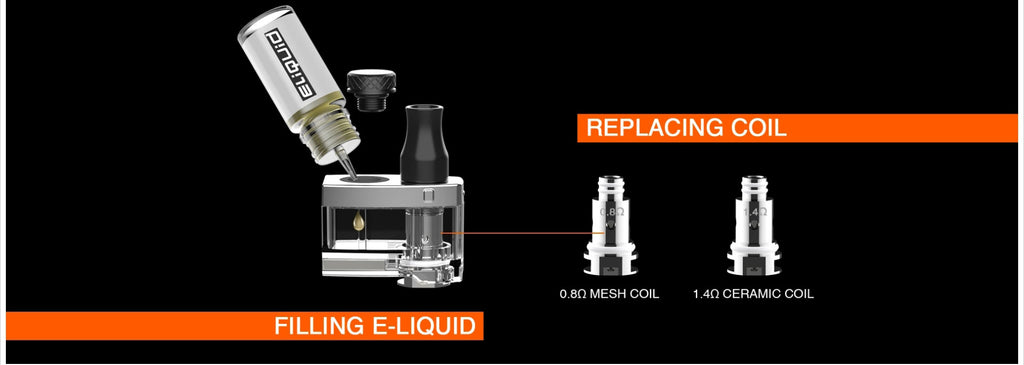 DOVPO Peaks Pod System Starter Kit Filling Liquid & Replacing Coil