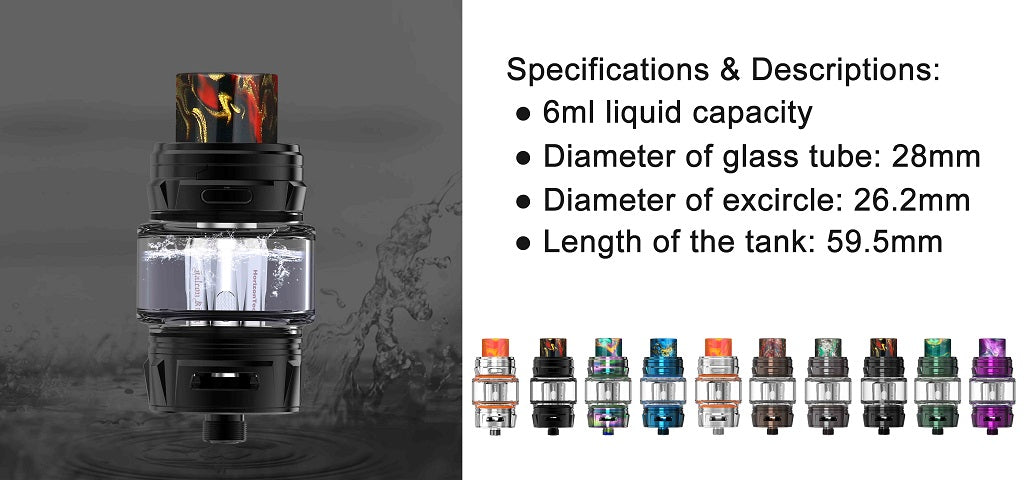 Horizon Falcon King Tank 6ml Specifications & Descriptions